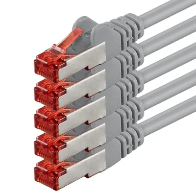 Immagine di 1aTTack.de x 1 m Cavo di rete Cat 6 patch RJ45 SFTP Grigio