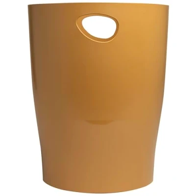 Immagine di Exacompta 1 cestino con manici ECOBIN NeoDeco Volume 15 litri Dimensioni 26,3 x 33,5 cm per ufficio o casa Colore rame oro