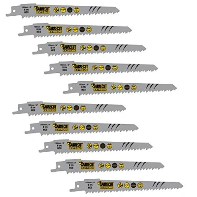 Immagine di 10 x SabreCut SCRS644D_10 150 mm 6 TPI S644D Lame per sega a sciabola alternative taglio veloce del legno compatibili con Bosch Dewalt Makita e molti altri