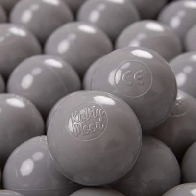 Immagine di KiddyMoon 100 ∅ 6CM Palline Morbide Colorate per Piscina Bambini Fatto in EU, Grigio