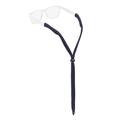 Immagine di Chums Original Small Frame Fermo in Cotone, Unisex, per Occhiali da Sole e Occhiali, Regolabile, Lavabile Realizzato negli Stati Uniti (Piccolo, Blu Navy)