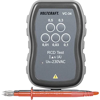 Immagine di VOLTCRAFT VC 34 Tester rapido per interruttore differenziale CAT III 250 V