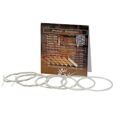 Immagine di Dilwe Set di Corde Oud, lega rame Placcata Argento Placcato Oud a Tensione Normale Trasparente