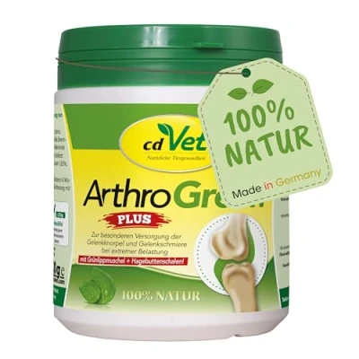 Immagine di cdVet Natural Products ArthroGreen plus 330 g optimally supports the musculoskeletal system and joints in acute phases nutrition related support for strength of bones cartilage
