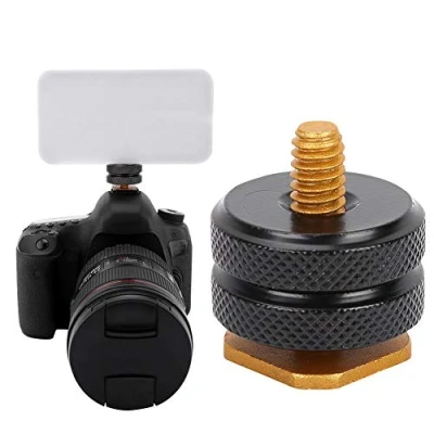 Immagine di slitta a caldo 1/4 &#039;&#039; Vite, vite per treppiede da &quot;per flash supporto adattatore Accessorio di montaggio, fotocamera, flash, luci, ecc