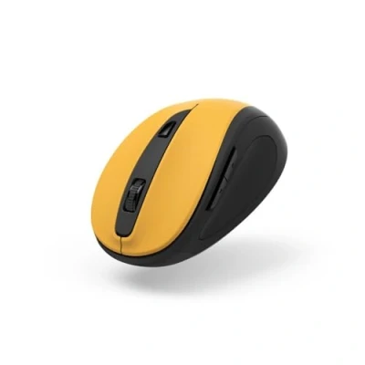 Immagine di Hama mouse senza fili ergonomico (6 tasti, 2,4 GHz, 800/1200/1600 dpi, ottico wireless, ergonomico, per computer portatile/PC/notebook, destrorsi, ricevitore USB) giallo