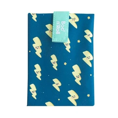 Immagine di Roll’Eat ® Boc&#039;n&#039;Roll Mr. Wonderful Borsa merenda porta panini, involucro riutilizzabile ed ecologico senza BPA, Ligthning