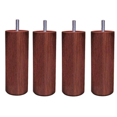 Immagine di Margot Camaleonte Cilindro, Set di 4 Piedini per Rete, Legno Mogano, Solo, 7 x 20 cm, unità