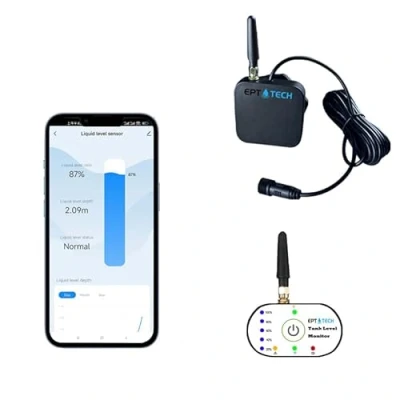 Immagine di EPTTECH Smart TLC2326P Schermo di visualizzazione del rivelatore remoto Tuya Life Mobile APP Liquido Acqua Olio Livello Serbatoio Monitor Sensore Controller Allarme intelligente Indicatore