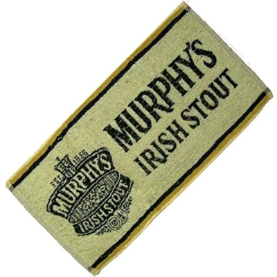 Immagine di Asciugamano, con scritta “Murphys Irish Stout, in cotone, come quelli del bar (pp crema)