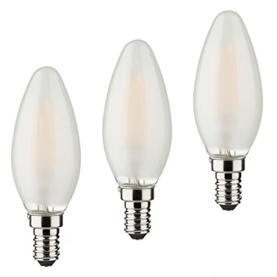 Immagine di Müller Licht 400292 LED (monocolore) ERP E (A G) E14 Forma di candela 4 W = 40 Bianco caldo 3 pz.