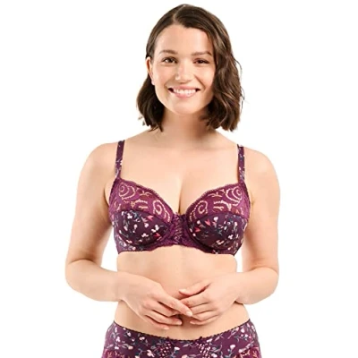 Immagine di Sans Complexe Amelle Reggiseno, Blumendruck, Rot/Violett, 80C Donna