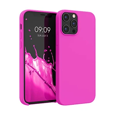 Immagine di kwmobile Cover per Apple iPhone 12 Pro Max Custodia Back Case Smartphone in Silicone TPU Protezione Gommata magenta
