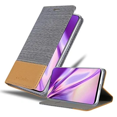 Immagine di Cadorabo Custodia Libro per Samsung Galaxy A71 in GRIGIO CHIARO MARRONE con Vani di Carte, Funzione Stand e Chiusura Magnetica Portafoglio Cover Case Wallet Book Etui Protezione