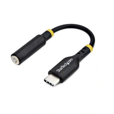 Immagine di StarTech.com Adattatore Audio da USB C a Jack 3,5, Dongle Type TRRS per Cuffie e Auricolari; DAC Hi Fi 32 bit