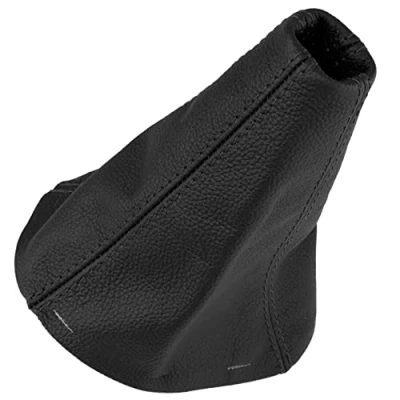 Immagine di Aerzetix C66571 Cuffia per leva del cambio in vera pelle nero compatibile con Kia Picanto 2004 2009 colore: cuciture nere manuale