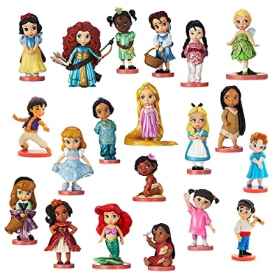 Immagine di Disney Store Princess Mega Figurine Playset, Animators Collection, 20 pezzi, personaggi basati sulla base, include Aurora, Moana e altro ancora, adatto per bambini dai 3 anni in su