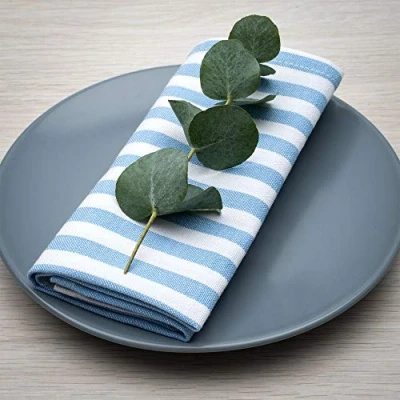 Immagine di Filu Tovaglioli, 100% cotone, Azzurro/bianco (a righe)., 100 % Baumwolle / 8er Pack