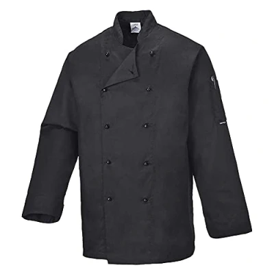 Immagine di Portwest C834BKRM Giacca da Chef Somerset, Nero, M