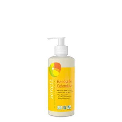 Immagine di Sonett, dispenser di sapone per le mani alla calendula, confezione doppia con 2 flaconi da 300 ml