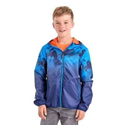 Immagine di Killtec Jungen Lyse BYS JCKT B Funktionsjacke/Regenjacke mit Kapuze, packbar, neon Blue, 176