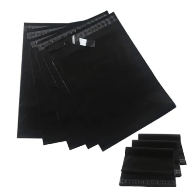 Immagine di newlng Buste per Spedizioni in Plastica Imballaggio Sacchetti Vinted Autoadesive Impermeabile e Antistrappo 40 * 50cm 20pezzo nero (Disponibile Varie Misure)