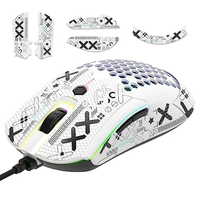 Immagine di MAMBASNAKE [Kit di aggiornamento Mouse da gioco leggero con nastro adesivo per mouse, anti slip resistente al sudore nero