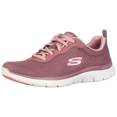 Immagine di Skechers Sport FLEX Appeal 4.0 Sneakers basse, Donna, Taglia: 40, Mauve mesh/pink trim Tessuto