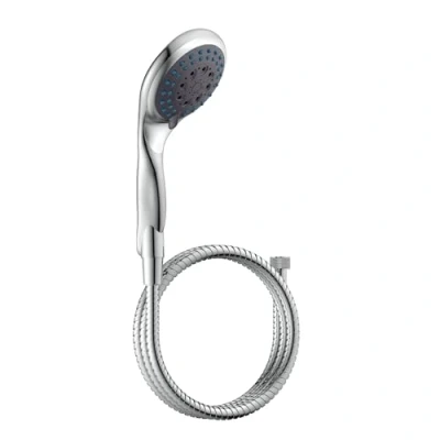 Immagine di EISL WELLY DX6051C Soffione doccia a 5 funzioni, con tubo e guarnizione risparmio d&#039;acqua, cromato