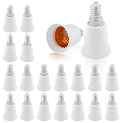 Immagine di convertitore adattatore da E14 a E27, 20 pezzi portalampada, attacco per lampada, lampada incandescenza LED