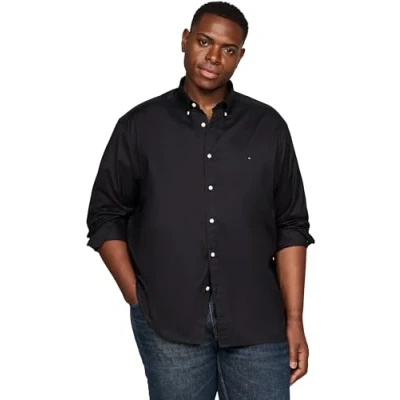 Immagine di Tommy Hilfiger CORE FLEX Poplin Camicia, Uomo, Taglia: 3XL, Black
