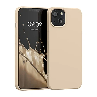 Immagine di kwmobile Custodia Compatibile con Apple iPhone 13 Cover Back Case per Smartphone in Silicone TPU Protezione Gommata madre perla