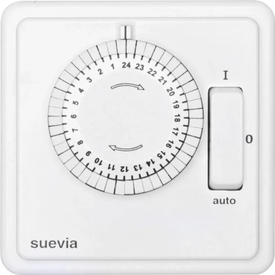 Immagine di Suevia SU280447 Timer da incasso analogico Giornaliero 1200 W IP20 Programma acceso/auto/spento