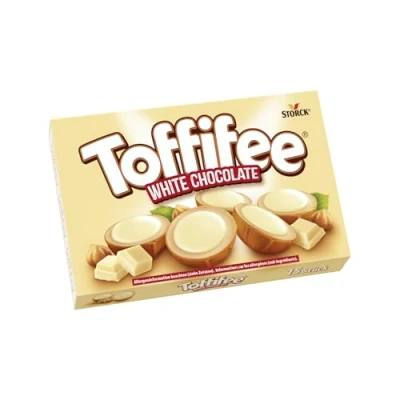 Immagine di Toffifee White Chocolate 1 x 125 g Nocciola in caramello con crema chiara e cioccolato bianco