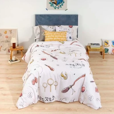 Immagine di FUNDA NÓRDICA CON BOTONES 100% ALGODÓN MODELO QUIDDITCH CHILD PARA CAMA DE 90 (155X220 CM)