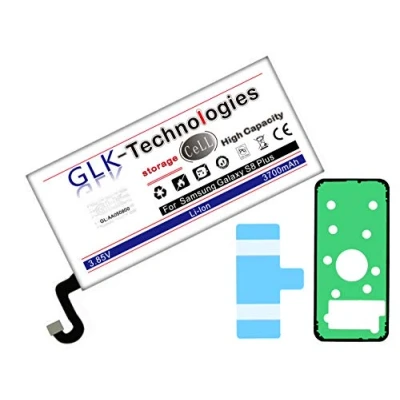 Immagine di batteria di ricambio ad alta potenza, compatibile con Samsung Galaxy S8 + Plus SM G955F EB BG955ABE, originale GLK Technologies ricaricabile da 3700 mAh 2 set nastri