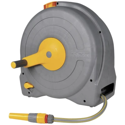 Immagine di Hozelock Fast Reel 2494R0000 40 m 1/2 pollice 1 pz. Grigio, Giallo Avvolgitubo automatico da giardino