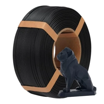 Immagine di eSUN Matte PLA Refill Filament 1,75 mm, filamento per stampa 3D senza bobina, colore privo di lucentezza, texture smerigliata, bobina da 1KG (2,2 LBS) stampanti 3D, Nero ebano