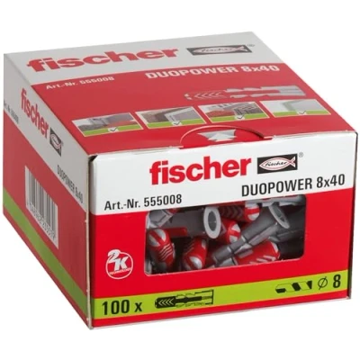 Immagine di Fischer DUOPOWER 8 x 40 Tassello a 2 componenti mm 555008 100 pz.