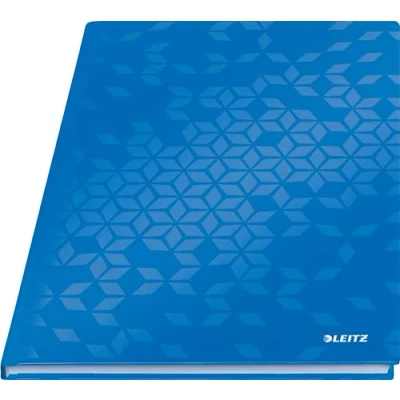 Immagine di Leitz WOW Quaderno a Righe per Appunti con Copertina Rigida, Formato A4, 160 Pagine, Carta 90 gr/mq Certificata FSC, Blu, 46251036