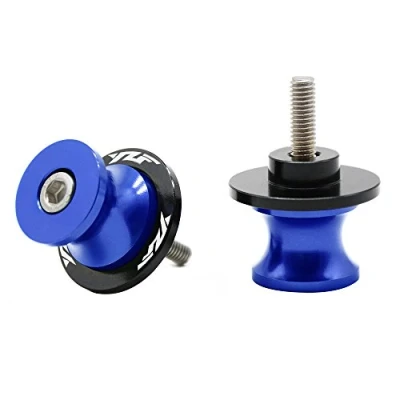 Immagine di 2 pcs M6 Nottolini Assen Swingarm Spool Screw 6mm Per YZF R1 R3 R6 R6S R25 R125 600R (Blu)