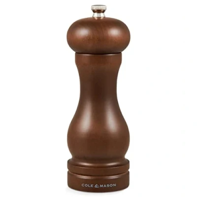 Immagine di Cole &amp; Mason HB0644P Forest Capstan Macina Pepe, Legno Scuro, Precision+/Macinatura Regolabile, di Faggio Tinto, 165mm, Include 1 x Mulino, Garanzia a Vita sul Meccanismo