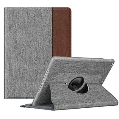 Immagine di FINTIE Rotating Custodia per iPad 10.2 Pollici 9a / 8a 7a Generazione (2021 2020 2019) con Built in Pencil Holder 360 Gradi di Rotante Cover Protettiva Case Auto Svegliati/Sonno, Denim Gray