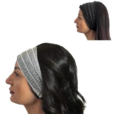 Immagine di 1000 PZ Fasce Elastiche Capelli Monouso in TNT Imbustate Singolarmente Fascia Testa Usa e Getta per Estetista, Spa, Centri Benessere (1000 Unità, Bianco)