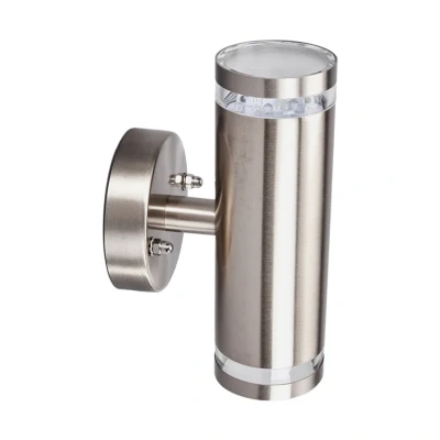 Immagine di applique LED da esterni &#039;Tiberius&#039; (Moderno) colore Grigio, in Acciaio Inox (2 luci, lampadina inclusa) di Lindby applique, lampada esterni, outdoor per