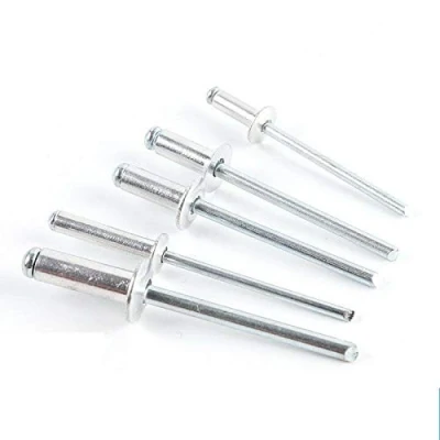 Immagine di rivetti Supertool in alluminio con flangia grande, ciechi a cupola aperta, 2,4/3,2/4/4,8 mm, confezione da 50 (4 x 16 mm)