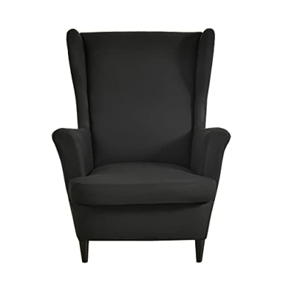 Immagine di CHNSHOME Copripoltrona 1 posto con Orecchie elasticizzato 2 pezzi Fodere per poltrone a orecchioni Coprisedile poltrona