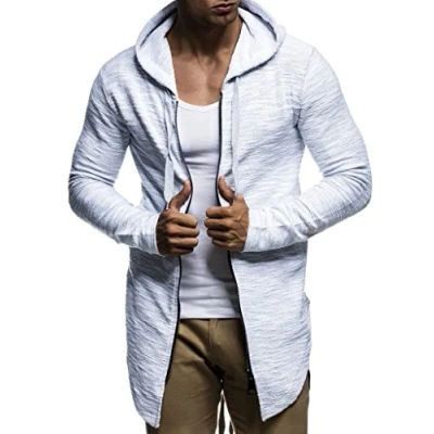 Immagine di Leif Nelson Giacca di Felpa con Cappuccio Uomo Sudore Hoodie LN 6301 Grigio Small