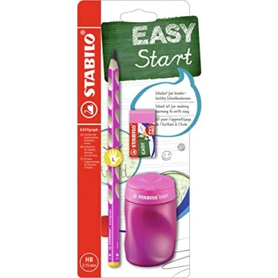Immagine di School Set STABILO EASYgraph in Rosa per Mancini con Gomma + ...