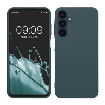 Immagine di kwmobile Custodia Compatibile con Samsung Galaxy A25 Cover Back Case per Smartphone in Silicone TPU Protezione Gommata ardesia scuro